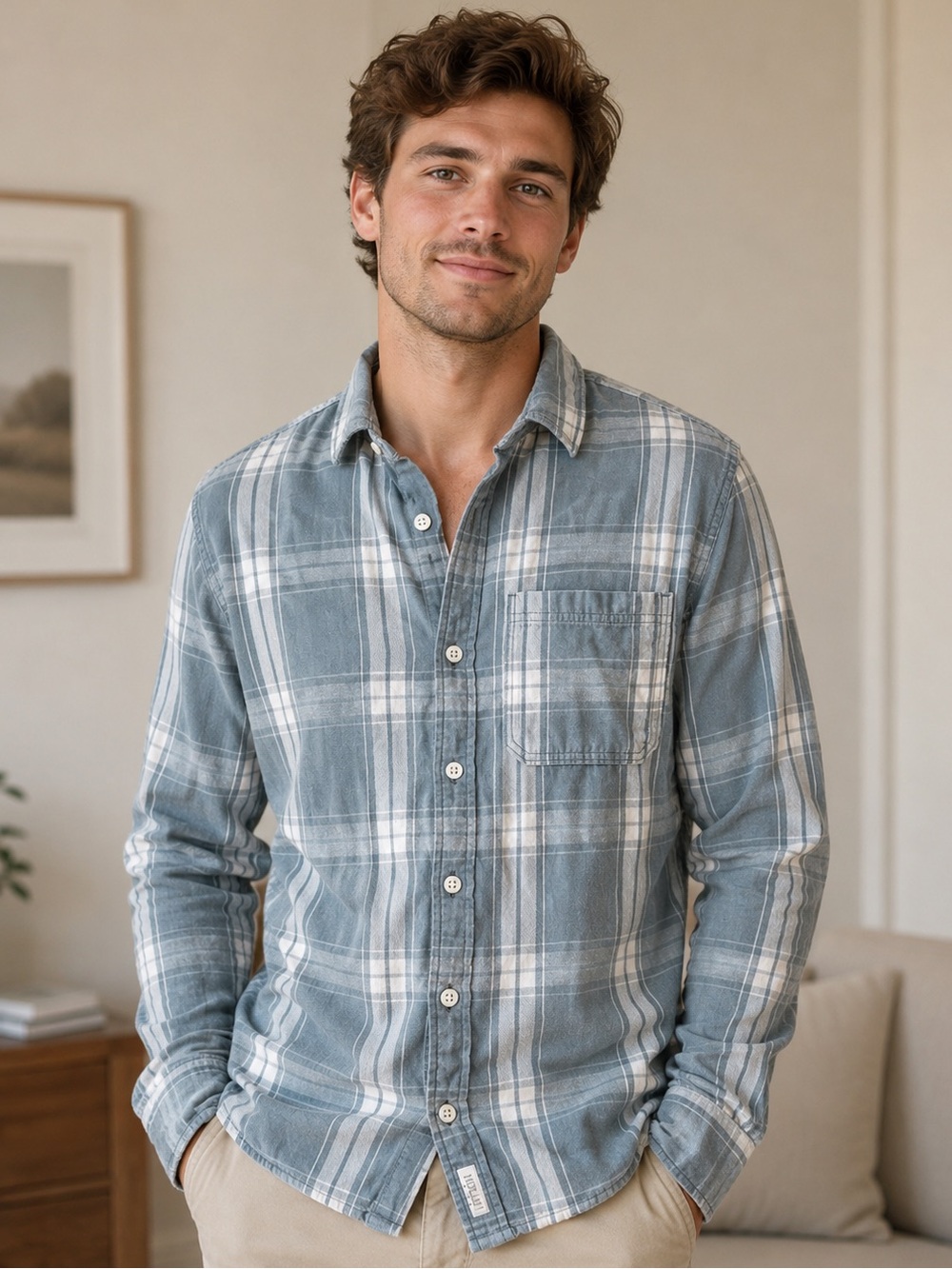 Hollister Men’s Button-Down Flannel Size L